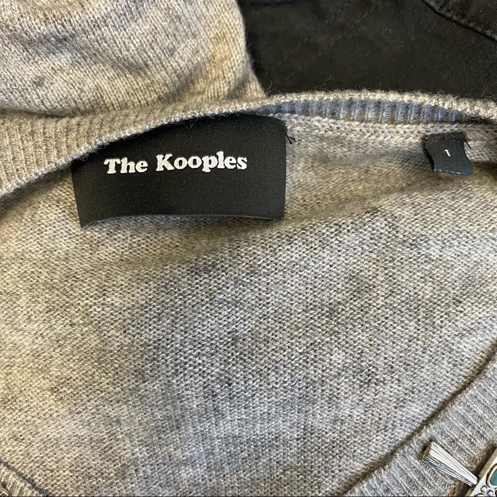 The Kooples Gray Turquoise & Silver Sweater - Picture 5 of 6